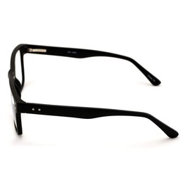 V.W.E. Large Men Premium Rectangle Reading Glasses - Wide Fitment Optical Quality Reader (Black, 4.00)