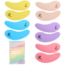Beautistin Under Eye Patches Silicone - 5 Pairs Reusable Eye Patches, Eye Wrinkle Patches, Reusable Under Eye Mask, Plump Fine Lines & Wrinkles