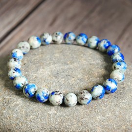 Unbranded K2 Granite Azurite Jasper 8MM Bead Healing Reiki Balance Women Men Bracelet Gift
