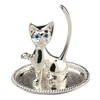 Ring Holder Cat Height 8,5cm Silver Plated