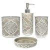 Regal 4 Piece Bathroom Accessories Set - Soap Dispenser, Tumbler,