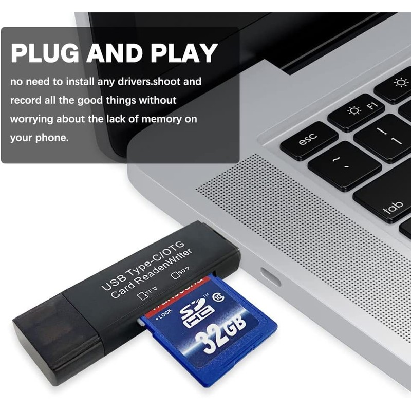 LEIZHAN SD Memory Card Reader, 4 in 1 USB Type