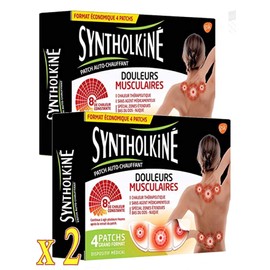 Syntholkine Heating Patches Extended Zones Pack of 2 Boxes of 4 Patches