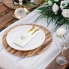 Janlaugh 100 Pack Christmas Golden Eucalyptus Linen Disposable Napkins with