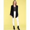 LL WSK850 Womens Draped Open- Front Cardigan XL Black