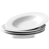 fMBB Ceramic Soup Bowls, 4 Pack White Dinner Bowls Plates,