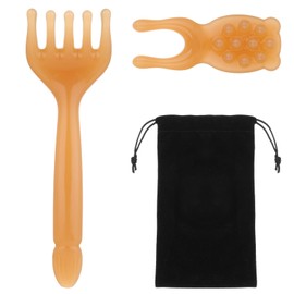 JIEYAO 2 Stück Gua Sha Kamm, Kopfhaut Massagegerät aus Harz Kopfmassagegerät Fünf Klauen Körper Gua Sha Gesicht Massage Werkzeug für Kopfhaut Kopf Nacken Lymphmassage Selbstpflege