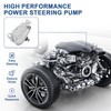 MOAFAYE Power Steering Pump, Chrome Saginaw Power Steering Pump 5/8"