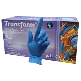 Aurelia Transform Nitrile Exam Gloves Transblue 200Pcs (ON SPECIAL OFFER!!!) - XLarge