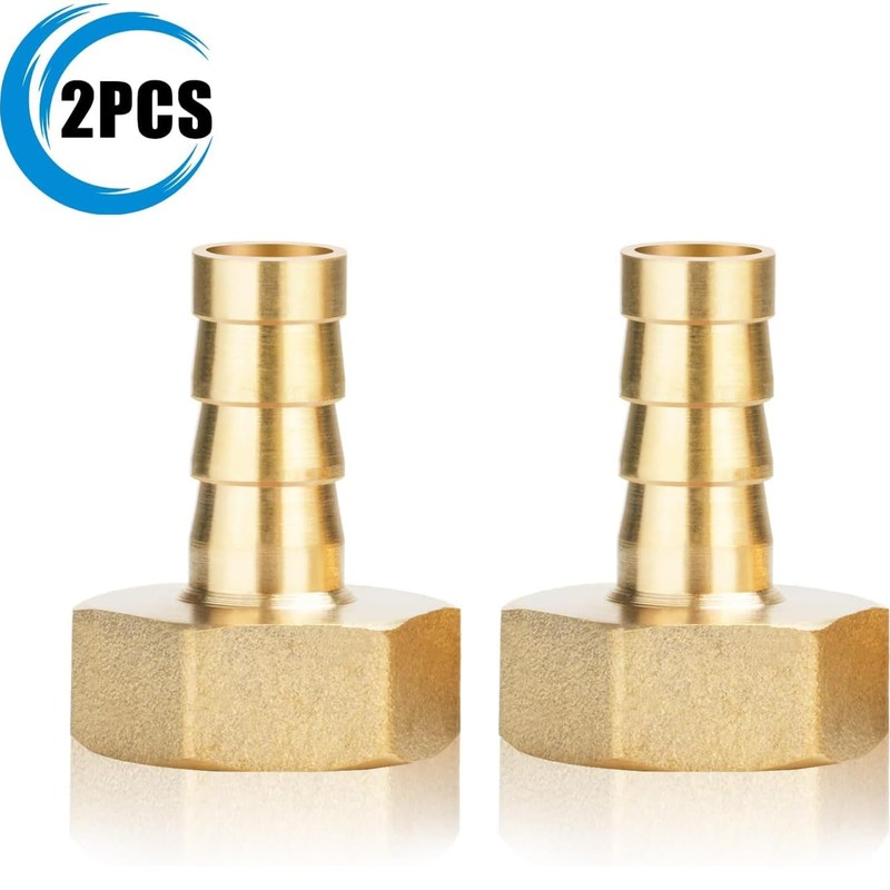 2 Stück 1/2 Zoll Messing Schlauchtülle 10mm Schlauchanschluss Innengewinde Schlauchverbinder