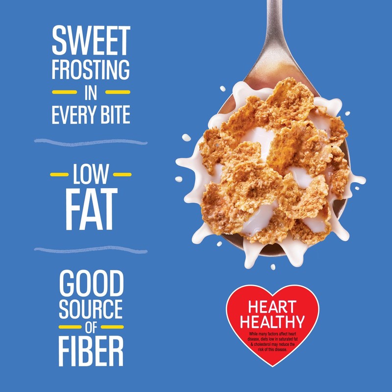 Kellogg's Frosted Bran Breakfast Cereal, Fiber Cereal, Family Breakfast, Original,