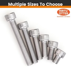 M3 x 60mm 10 Pcs Socket Head Cap Screws, 304 Stainless Steel, Fully Threaded, Bright Finish, Allen Socket Drive, Din 912, Includes Hex Wrench, for Furniture, DIY, 3D Printing