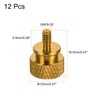 MECCANIXITY 12pcs UNC6-32x6.5mm Knurled Thumb Screw Computer Case Threaded Hand