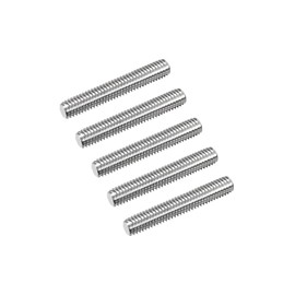 TOP-VIGOR 5Pcs M6 x 35mm Fully Threaded Rod, 304 Stainless Steel Right Hand Threads Rods, Fully Studding Rod Bar for Anchor Bolts, Clamps, Hangers and U-Bolts