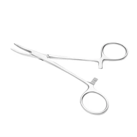 HighFitt AZN Fishing Forceps Dog Hemostat Forceps Scissors Ear Hairs Tools Locking Pliers Stud Ball earings Holder Dog Ear Hair Grooming Tweezers Forceps (Curved)