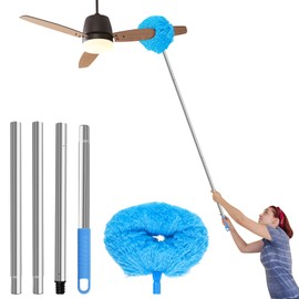 Ceiling Fan Cleaner Duster Reusable Microfiber Ceiling Fan Blade Cleaner from 13 to 50 Inch Removable Duster with Extension Pole Hanging Ceiling Fan Cleaner for Cleaning Walls Furniture Door Window