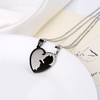 YALLNASL Cat Matching Necklaces Heart Pendant Necklace for Women Men