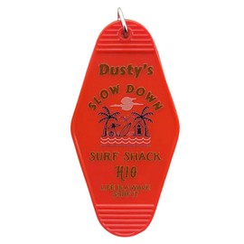 [ALOHAMONI] USA DESIGN Reproduction Vintage Motel Key Chain Key Chain American Miscellaneous Goods Hotel Antique Retro Cafe USA California West Coast Hawaii, Surfshack (Red)