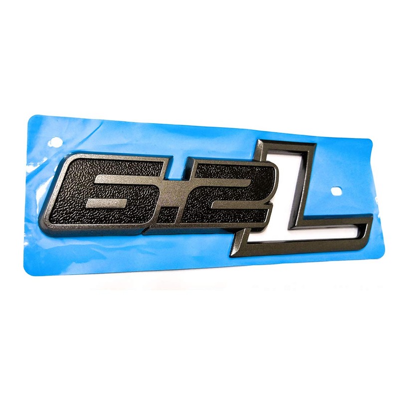 2pcs 6.2 Liter Emblems Side Fender 3D Decals Badge Replacement