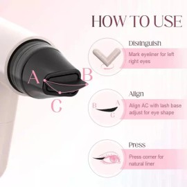 Sangpum Sangse Seolmyeong Chamjo Gireatick 2PCS 젤 라이너 펜슬 세트 완벽한 날개를 위한 접이식 스탬프 데일리 메이크업을 혁신적인 Gireatick 2PCS Gel Liner Pencil Set Innovative Foldable Stamp for Perfect Wings Daily Makeup