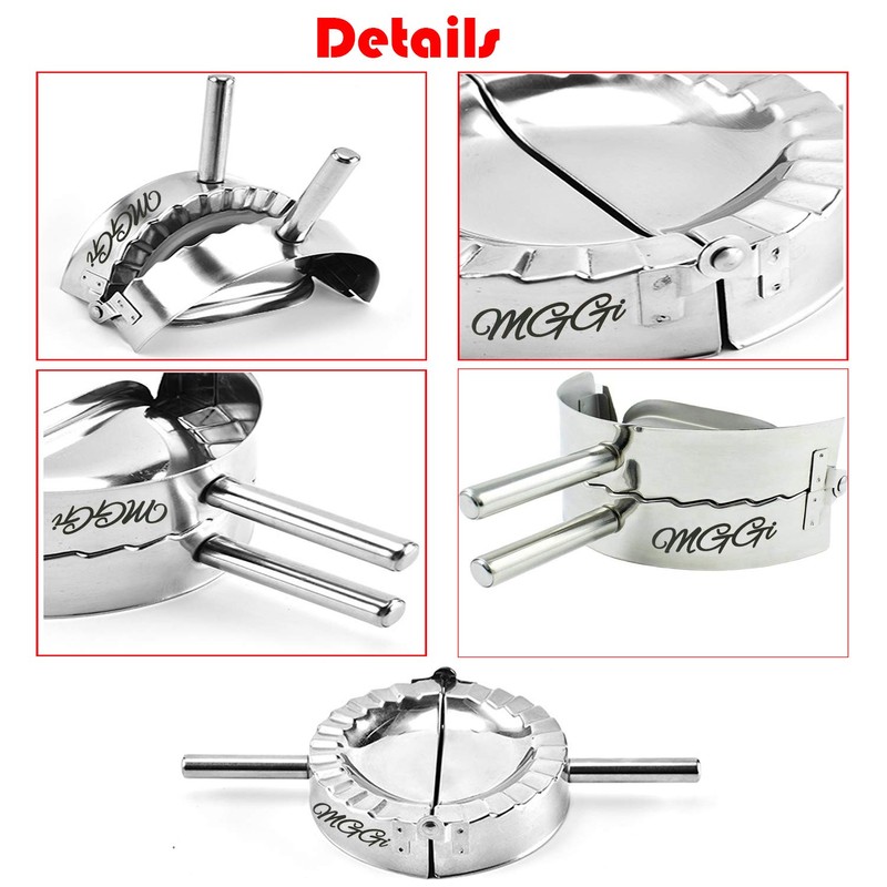 MGGi Stainless Steel Ravioli Mold Pierogi Dumpling Maker,X-Large Size 5"