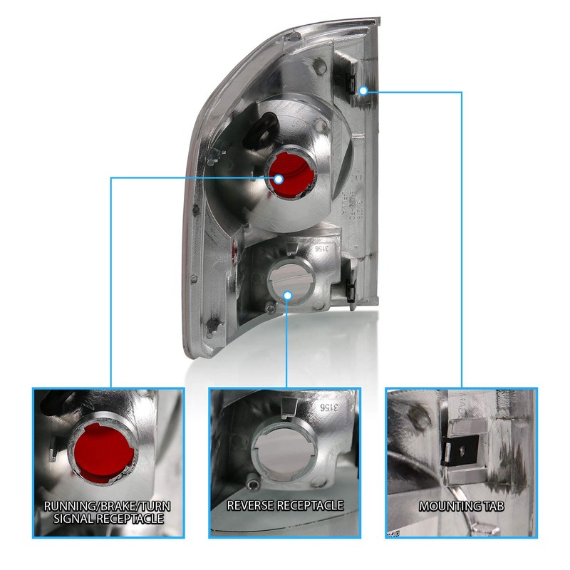 AmeriLite for 94-04 Chevy S-10 / GMC Sonoma Chrome Red