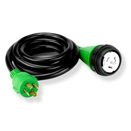 L14-30 Generator Cord 30 Amp to 50 Amp Cord - Marine Grade L14 30P Generator to House Power Cord - L14-30P to SS2-50R Male to Female 4 Prong Twist Lock L1430p Generator Plug 125V/250V 10 Ft