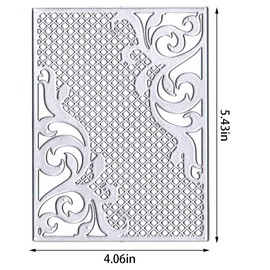 Hying Flowers Leaves Frame Cutting Dies for Card Making, Rectangular Shaped Frame Die Cuts Hollow Plaid Grid Dies Stencils Embossing Template for Craft Scrapbooking DIY Photo Album Decorations