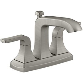 KOHLER Rubicon 4 in. Centerset 2-Handle Bathroom Faucet in Vibrant Brushed Nickel