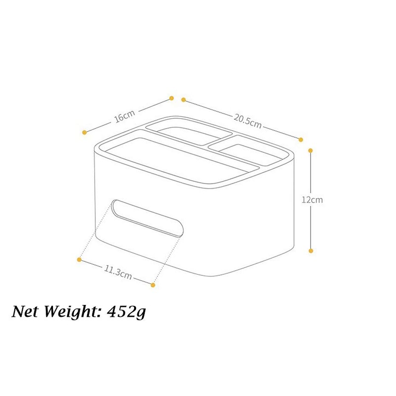 Stylish Multifunctional Tissue Holder Rectangular Tissue Box Napkin Holder for