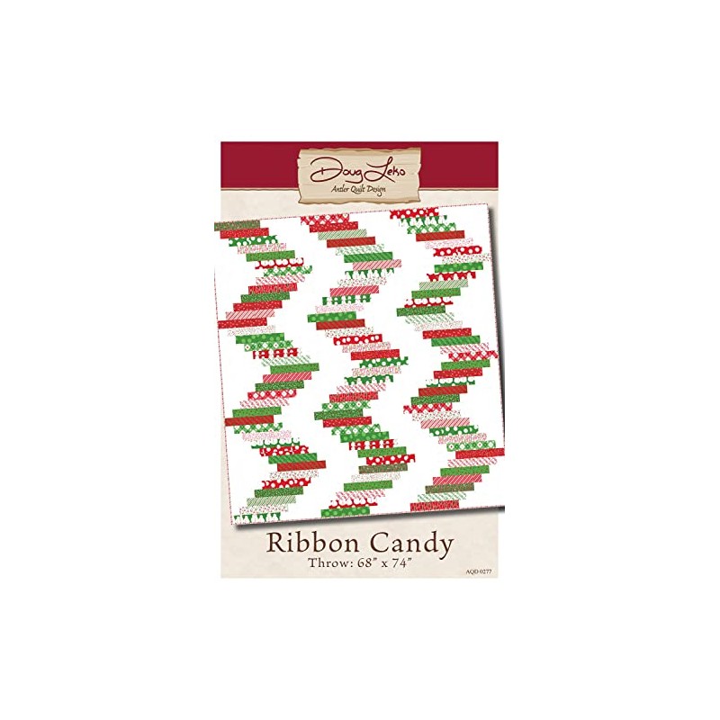 Ribbon Candy Quilt Pattern, Finished Size 68" by 74" (Throw),