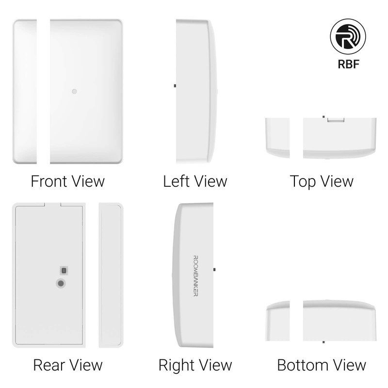 Roombanker Surface-Mounted Door Magnetic Sensor with AES Encryption for Secure