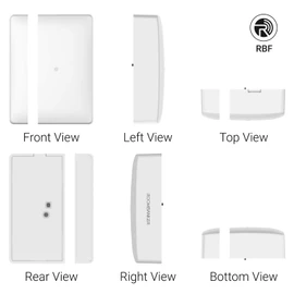 Roombanker Surface-Mounted Door Magnetic Sensor with AES Encryption for Secure Remote Monitoring & Easy Installation - Requires Roombanker Hub for Operation