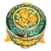 Retro Round Trinket Storage Organizer with Rose Pattern Round Metal