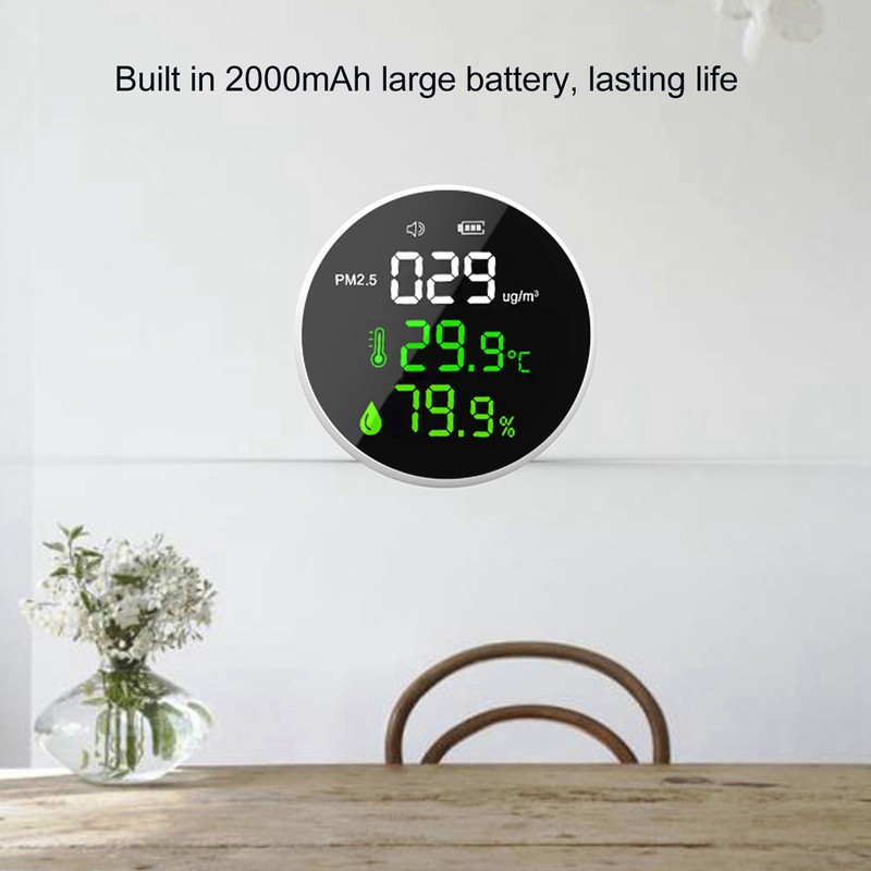 Air Quality Monitor Indoor PM2.5 Meter Mini Portable Smart Sensor