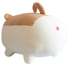 Aliangting 40cm Stuffed Animal Shiba Inu Plush Pillow,Cute Soft Corgi Dog Pillow,Plush Toy Gifts for Boys Girls Kids Birthday.(Brown)