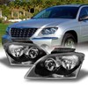 AKKON - For Chrysler Pacifica SUV Black Bezel Headlights Headlamp