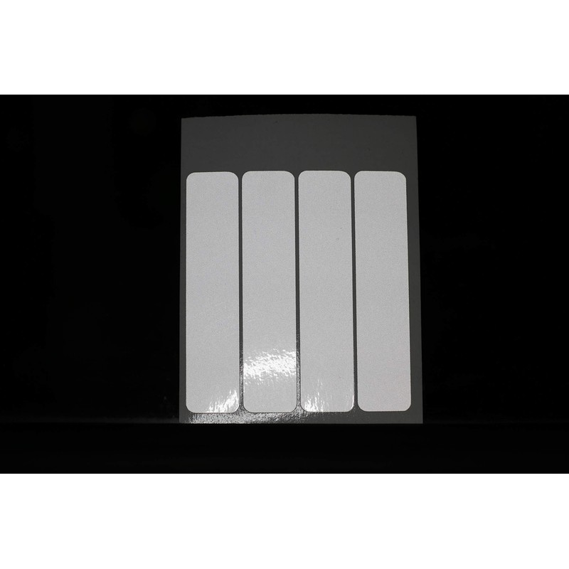 Safe-Tee SILVER/WHITE Reflective MOTORCYCLE HELMET Stickers - Complies with French