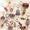 ShreeFit keychain London Souvenir 12Pcs Key Rings Metal British Miniature