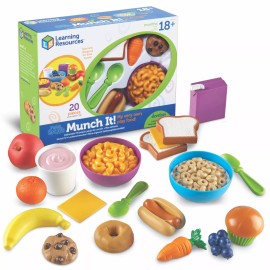 Learning Resources 20 Piece Pretend Play Food Set for Toddlers Durable Play Kitchen Toys