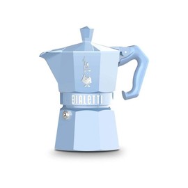 Bialetti Mocha Exclusive Sky Blue 6 Cup Open Fire (Coffee Maker, Espresso Maker, Makinetta)