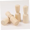 OHPHCALL 15pcs DIY Wooden Peg Dolls Unfinished Painting Dolls for
