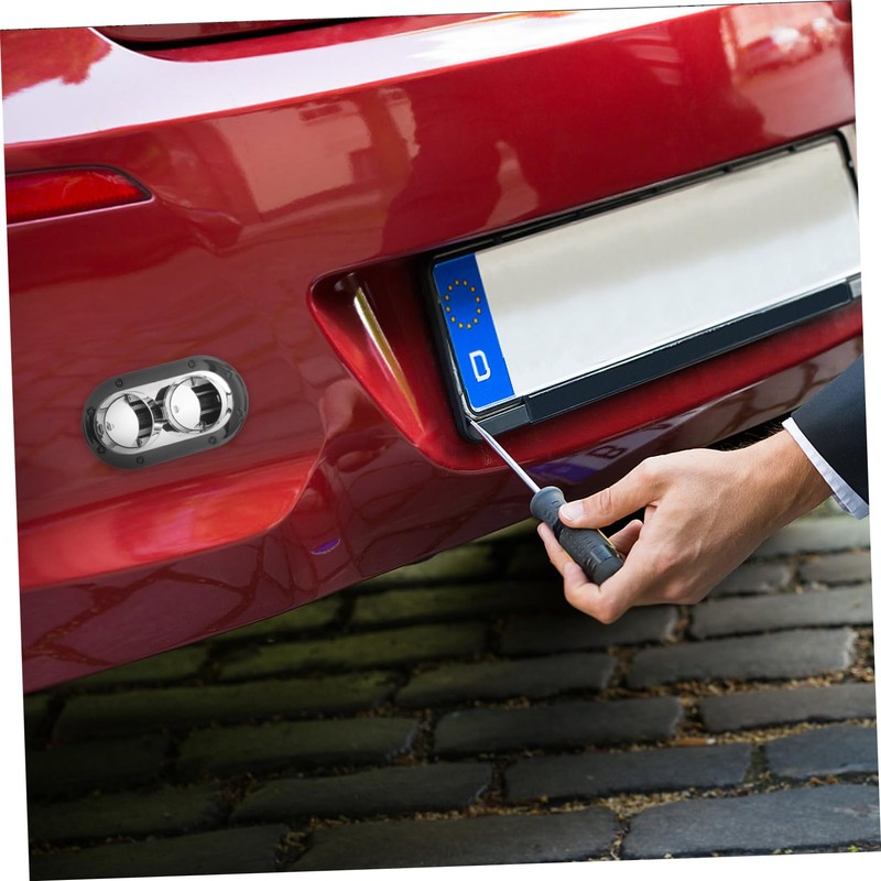 Zerodeko Fake Exhaust Tip Car Decorative Sticker for Scratch Collision