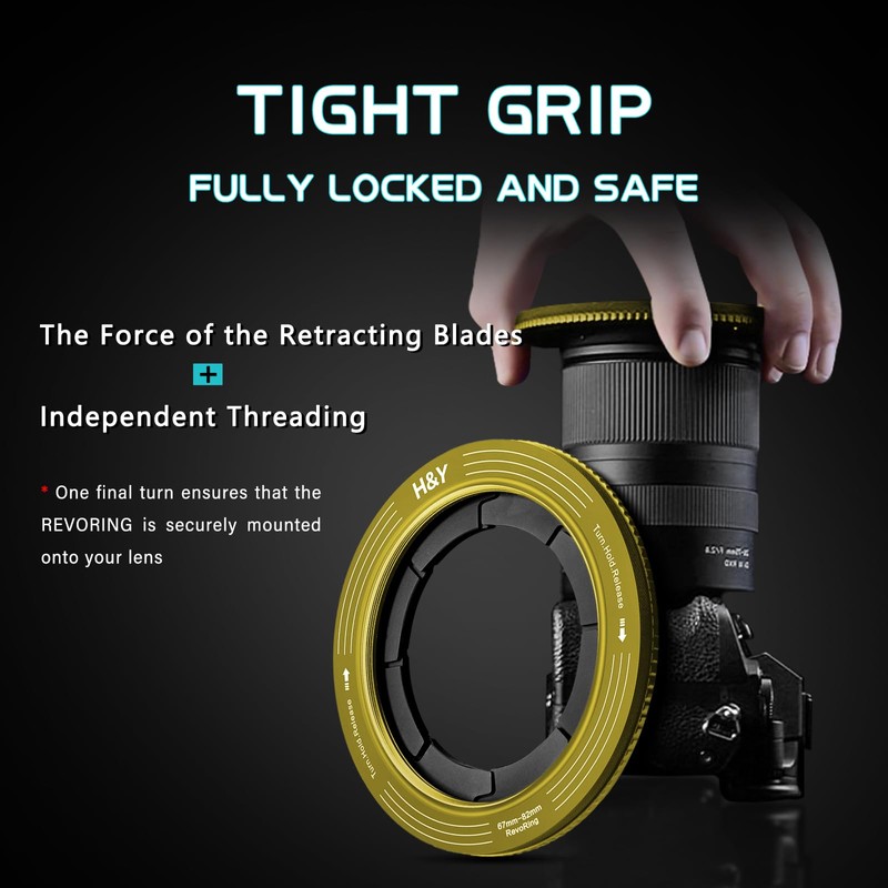 H&Y Step Up Rings for Filters Adapter Variable Step Up