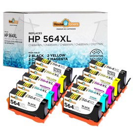 Houseoftoners Remanufactured for HP 564XL Ink Cartridge High Yield Replacment for HP 564XL PhotoSmart Series 7510 7515 7520 7525 B8500 C308-10-Pack (Multicolor)