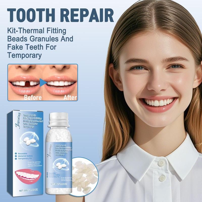 JAYSUING [JAYSUING]Shapeable Denture Pellets, Moldable False Teeth, Shapeable Teeth Cover,