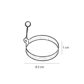 Innoteck Essentials Egg Ring - Stainless Steel - Shaping Ring with Anti-Scald and Folding Handle - Non-stick Round Mould - Egg Frying or Shaping Omelette, Sandwich, Pancake and Mini Burger - Pack of 2
