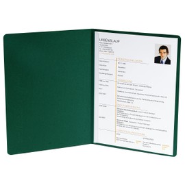 Application Folder Set of 2 with 1 Spine Bar Capacity 30 Sheets/Manila Cardboard 400 g DIN A4 Green