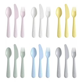 Paärty Art 18 Cubiertos Infantiles Reutilizable Plastico Varios Colores