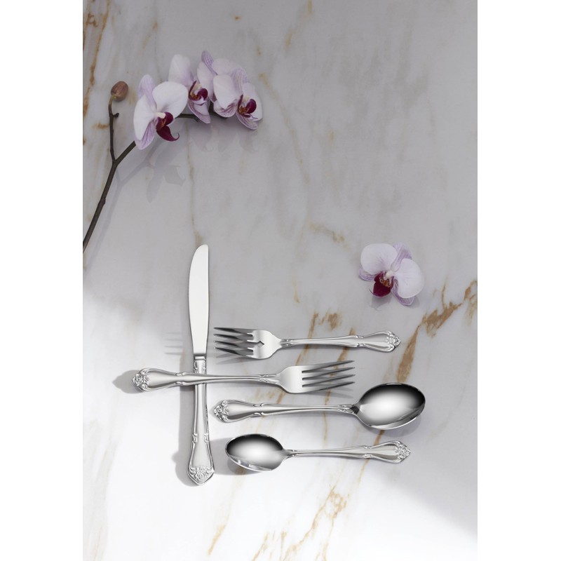 Oneida B552004E True Rose Everyday Flatware Teaspoons, Set Of 4,